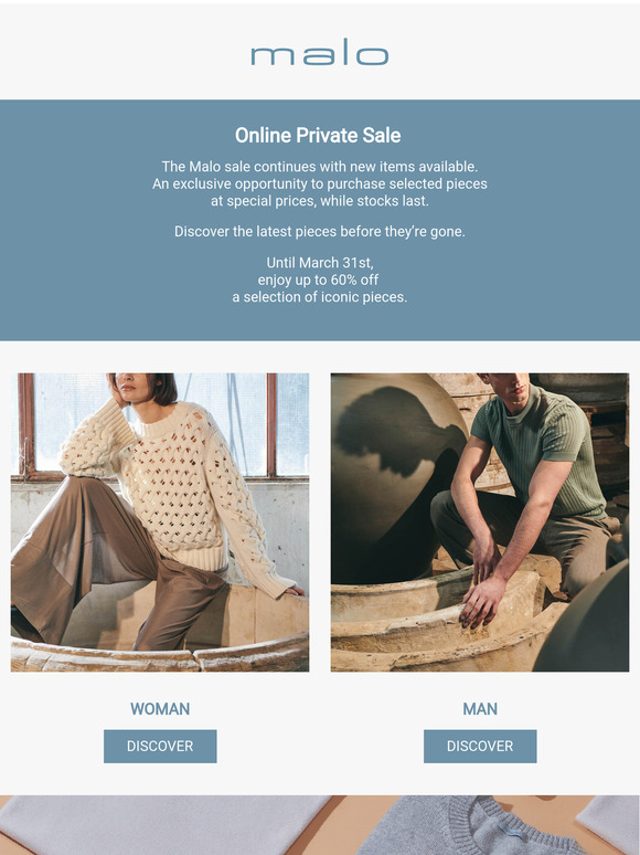 Online Private Sale: New Items