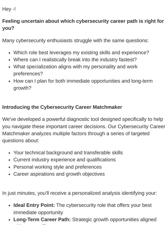 🔒 Discover Your Ideal Cybersecurity Career Path