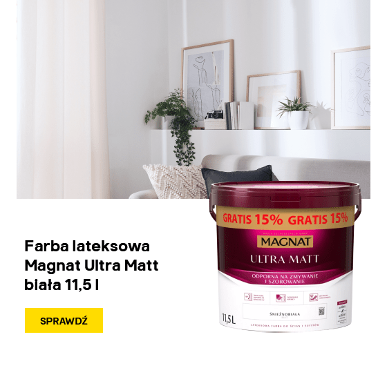 Farba lateksowa Magnat Ultra Matt biała 11,5 l