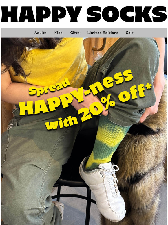 Spread HAPPY-ness with 20% Off*!