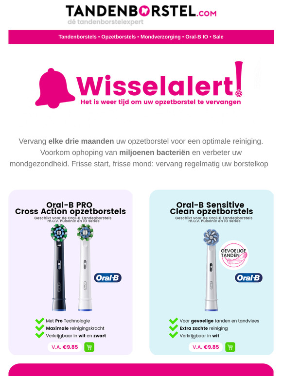 Opzetborstel wisselalert! 🔔