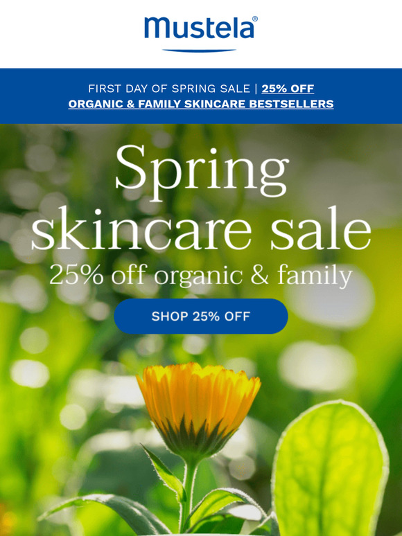Shop 25% off Organic & Family spring skincare 🤗