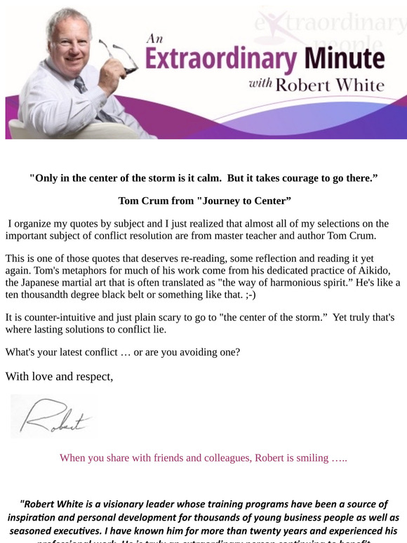 Greetings —. How do you handle conflict?