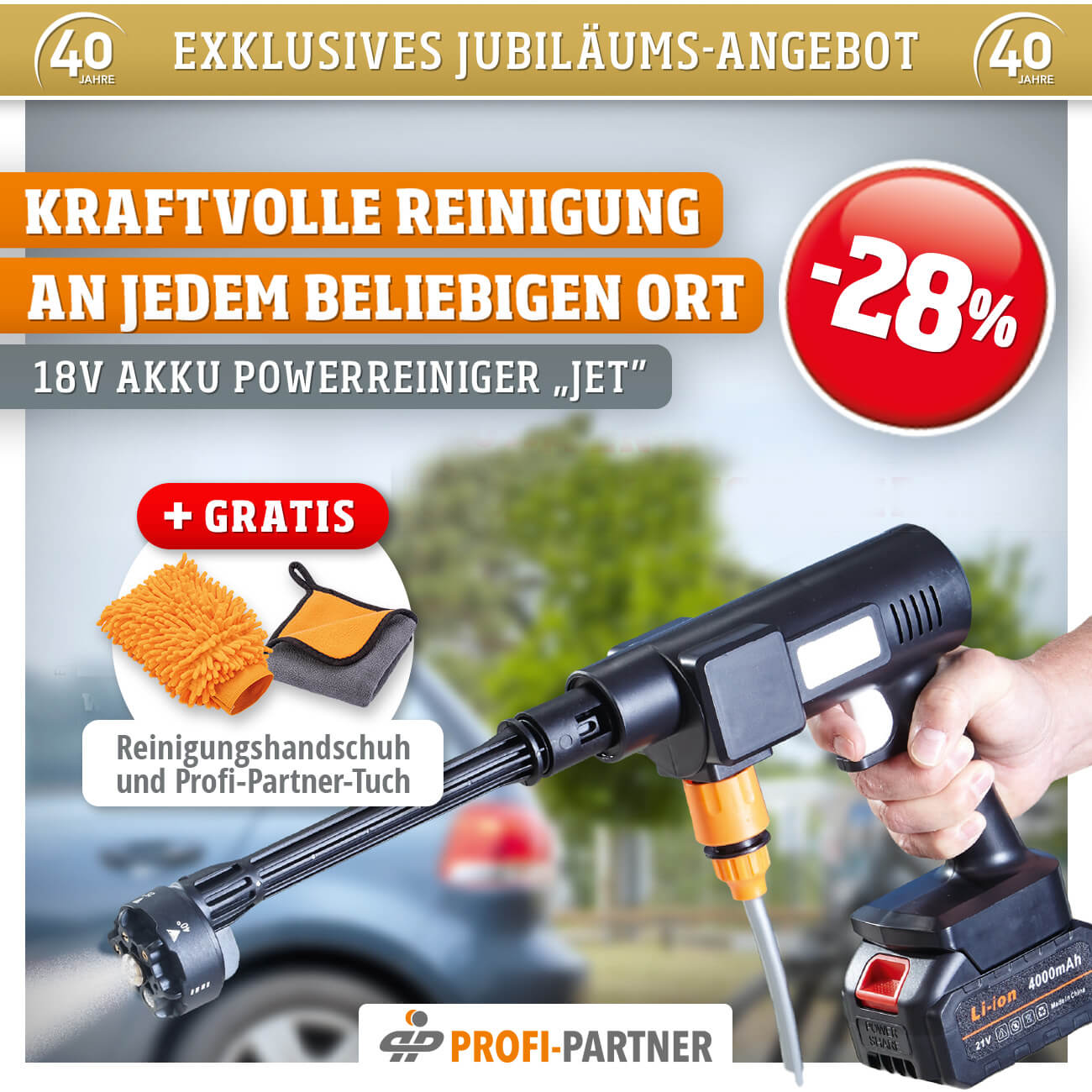 18 V Akku-Powerreiniger „Jet” 
