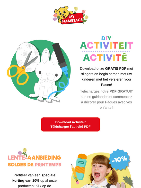 🌞 Lente-uitverkoop alert! 10% korting op ALLE producten | Alerte soldes de printemps ! 10 % de réduction sur tous les produits