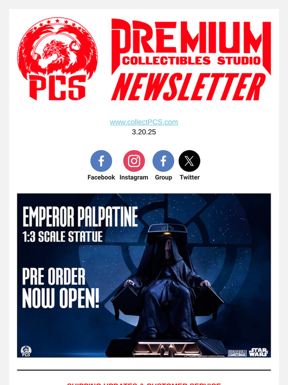 🔥STAR WARS - Emperor Palpatine 1:3 Statue Pre Order is LIVE!! 🔥