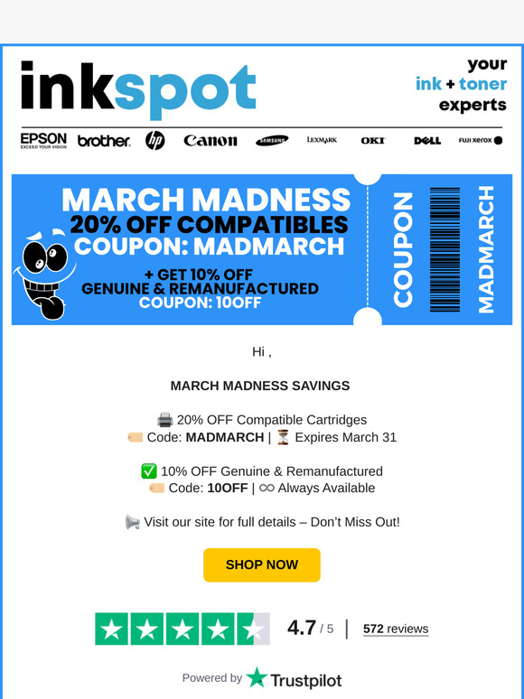 Save Big: 20% Off for March Madness