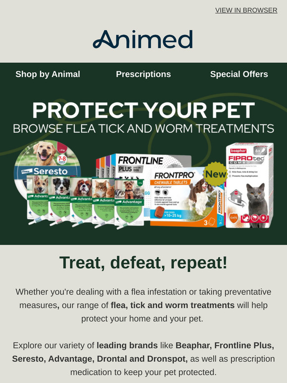 Browse Flea, Tick and Worm Treatments