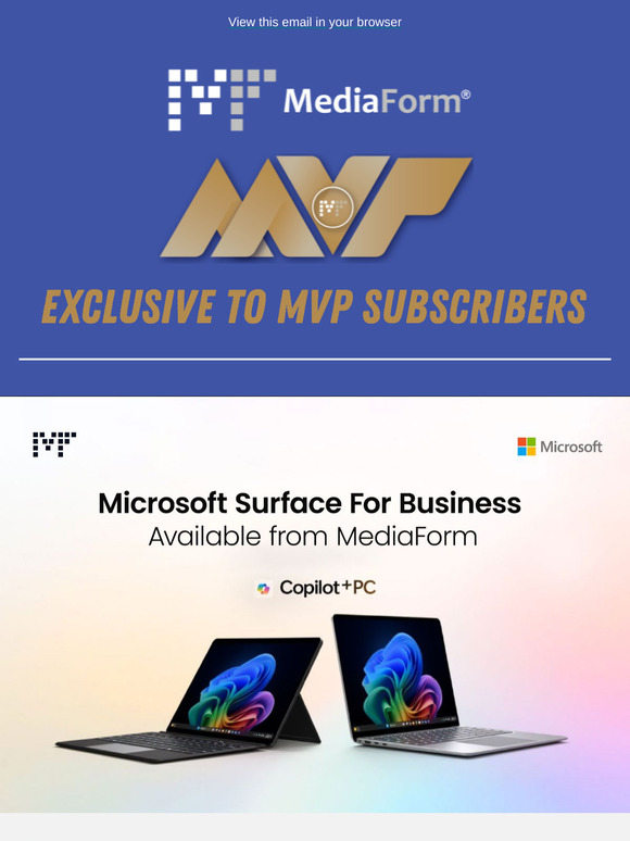 Microsoft Surface For Business – Available from MediaForm