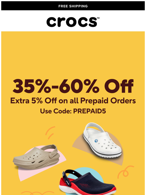 New Season! New Style! Crocs at up to 60% Off