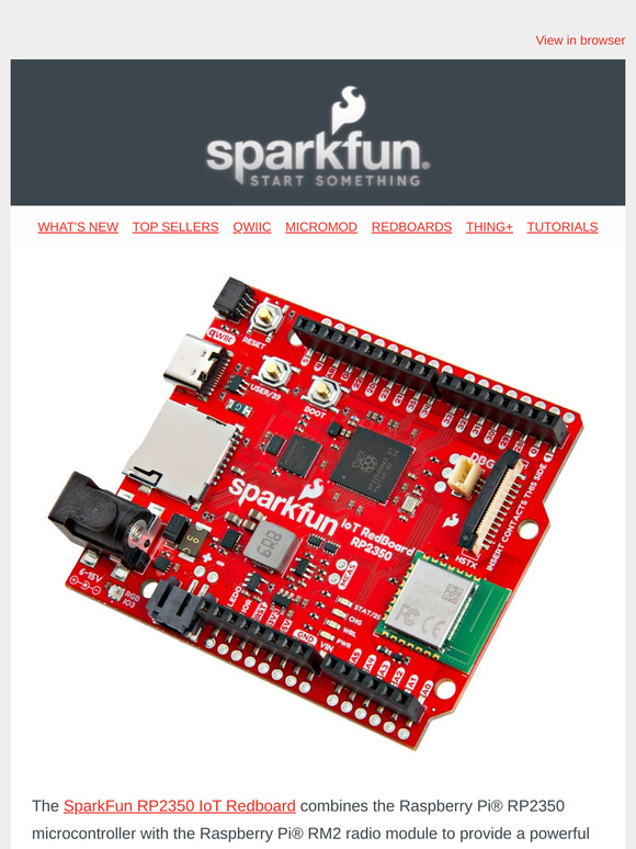 Discover the New RP2350 IoT Redboard and Python Libraries!