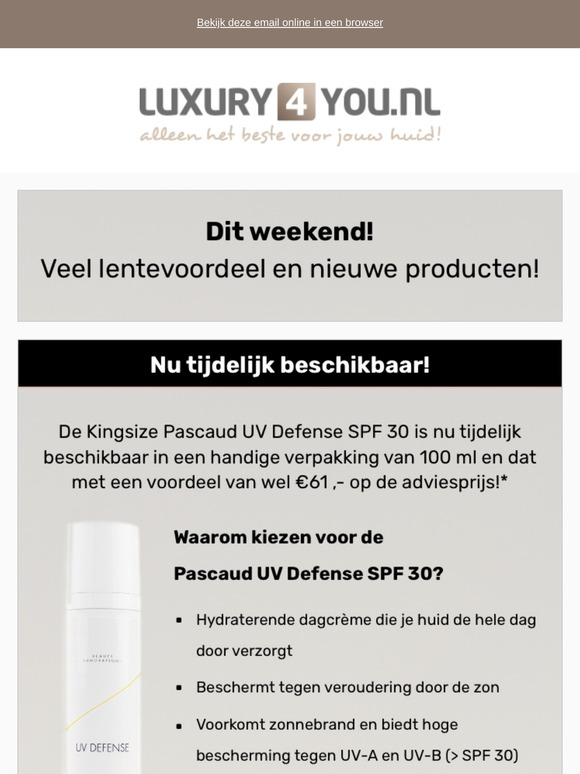 Dit weekend! Veel lentevoordeel en nieuwe producten!