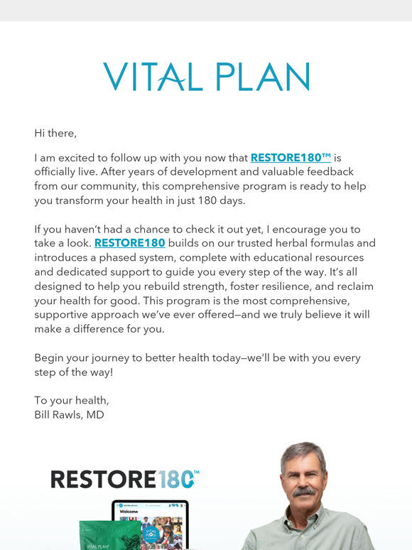 Your New Path to Wellness Begins with RESTORE180™