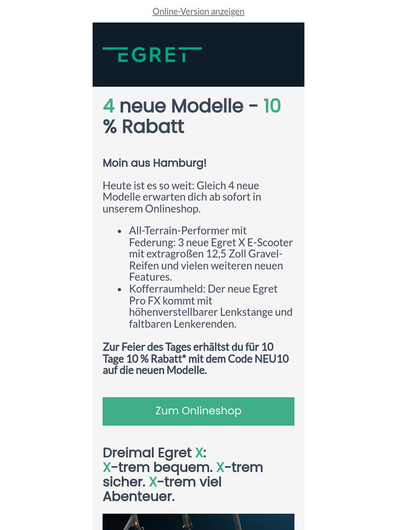 4 neue E-Scooter aus Hamburg