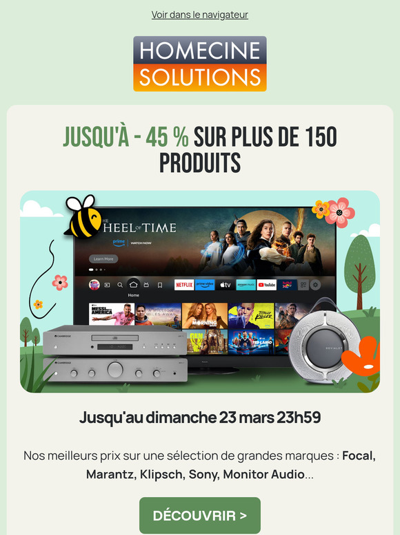 Jusqu’à 45 % de remise sur plus de 150 produits !