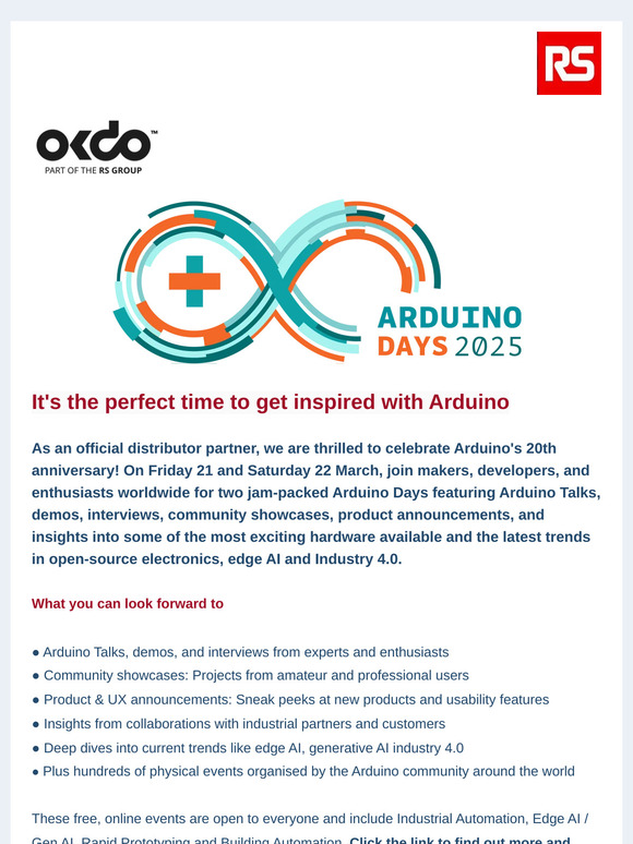 Friend, celebrate Arduino Days with us!