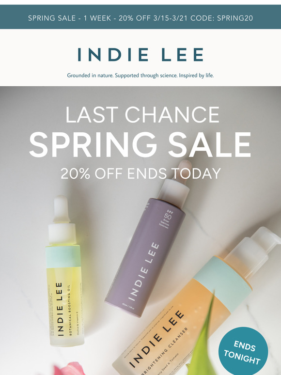 ENDS TONIGHT! 20% Off Spring Sale!