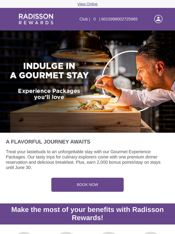 Indulge in a gourmet stay