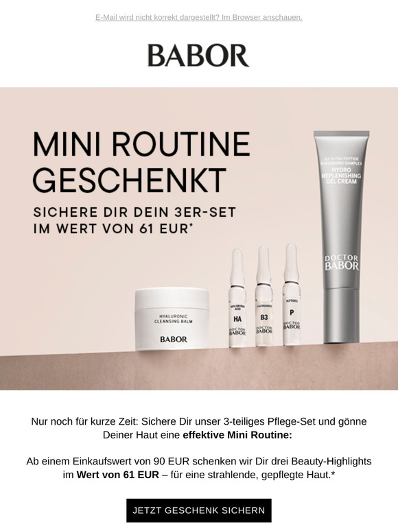 Mini Routine geschenkt im Wert von 61 EUR