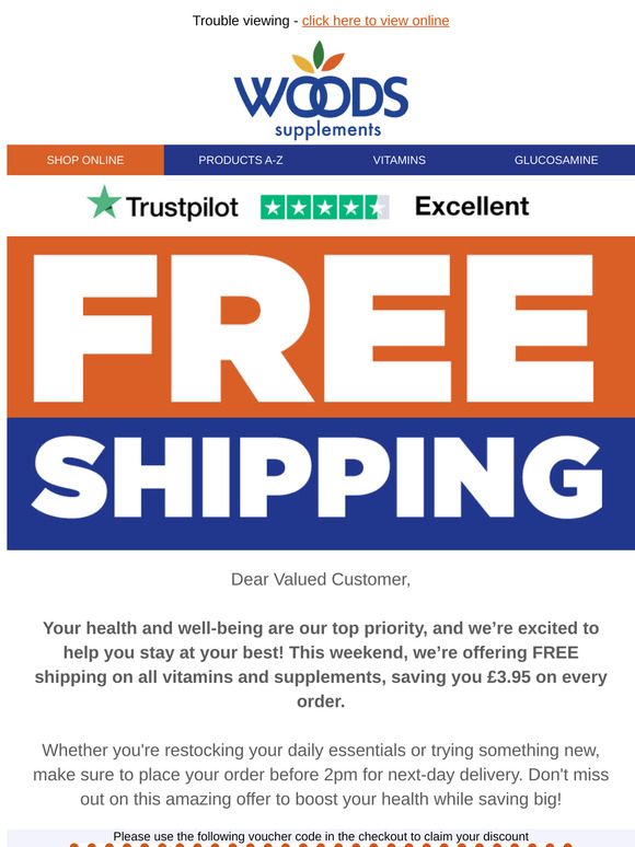 🚚 Get FREE Shipping Worth £3.95