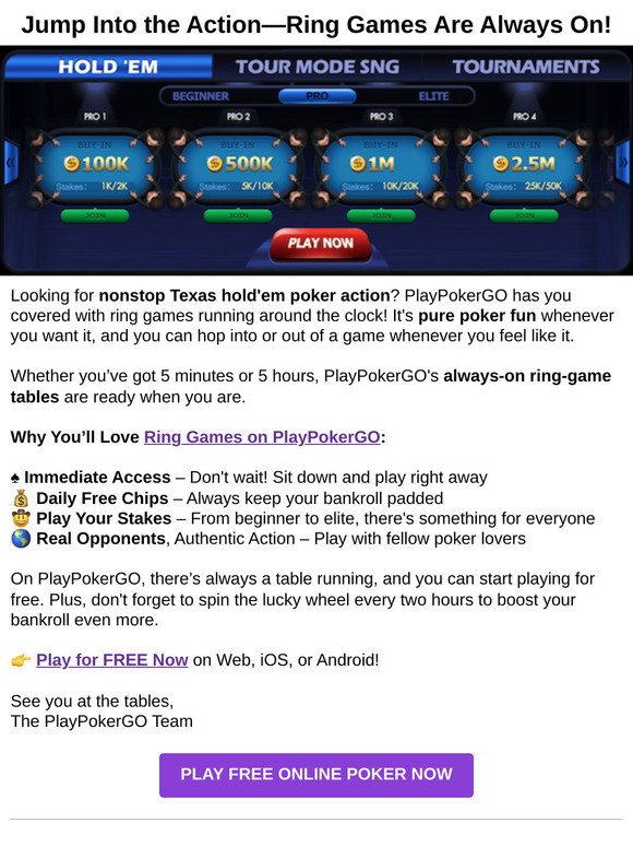 The Action Never Stops On PlayPokerGO!