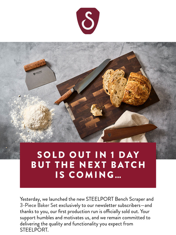 New Bench Scraper SOLD OUT Yesterday
