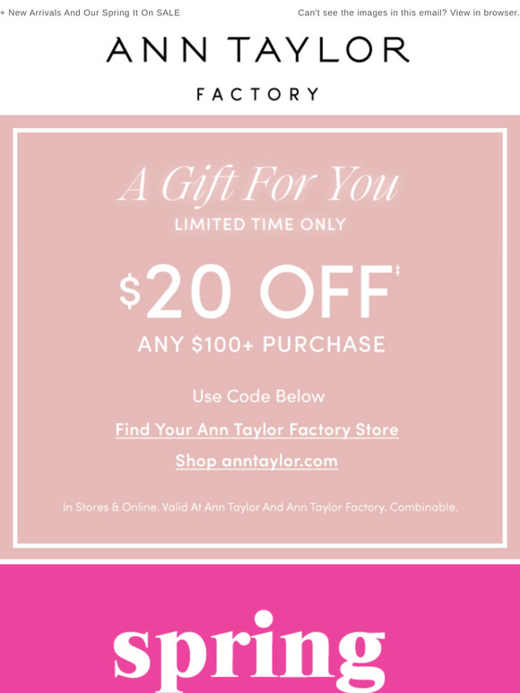 Almost Gone: $20 Off Your In-Store Purchase!