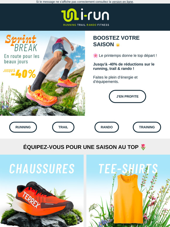 Jusqu'à -40% : Profitez des beaux jours