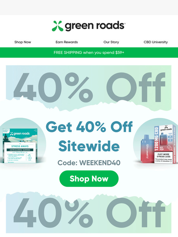 40% Off Sitewide Starts Now!