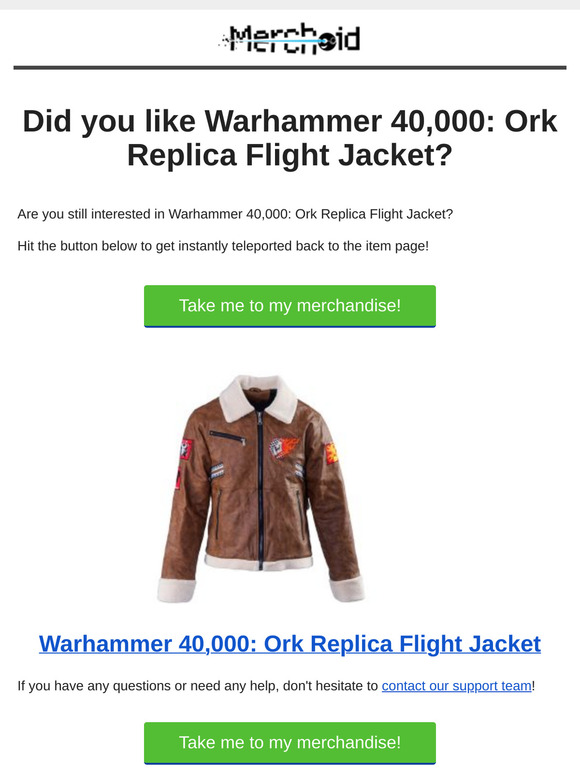 Warhammer 40,000: Ork Replica Flight Jacket
