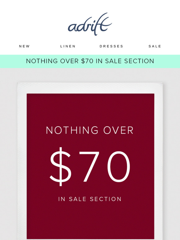 Everything in Sale Under $70! 💥