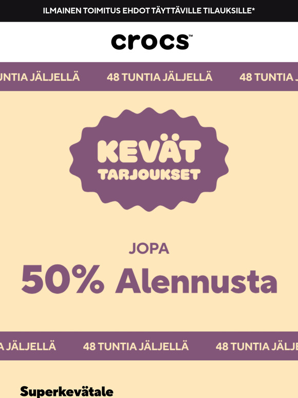Viimeinen tilaisuus: alennus jopa 50 %