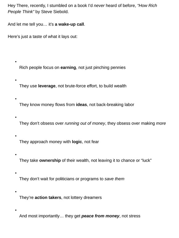 How rich people actually think (and what they do differently)