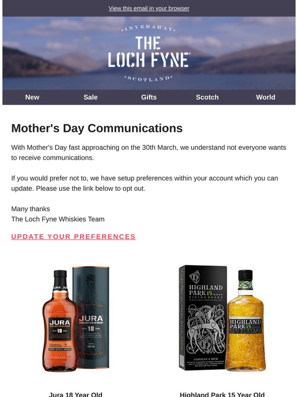 Opt Out of Mother's Day Communications