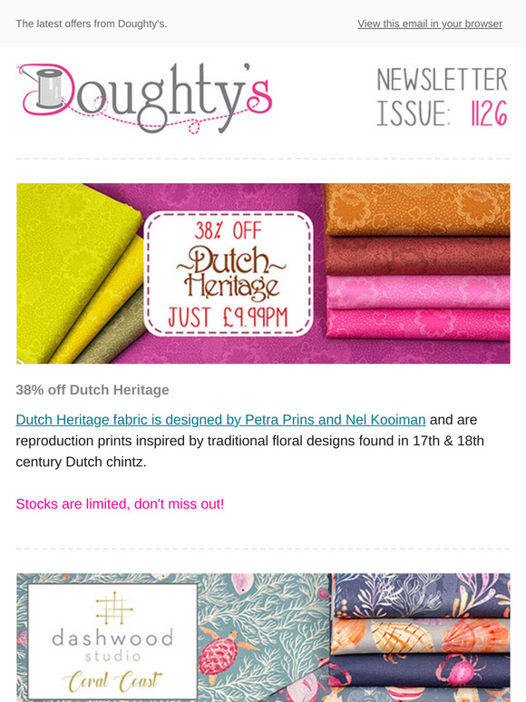 38% off Dutch Heritage & Dashwood 'Coral Coast' & 'Indian Summer' + Wrawby Roadshow.