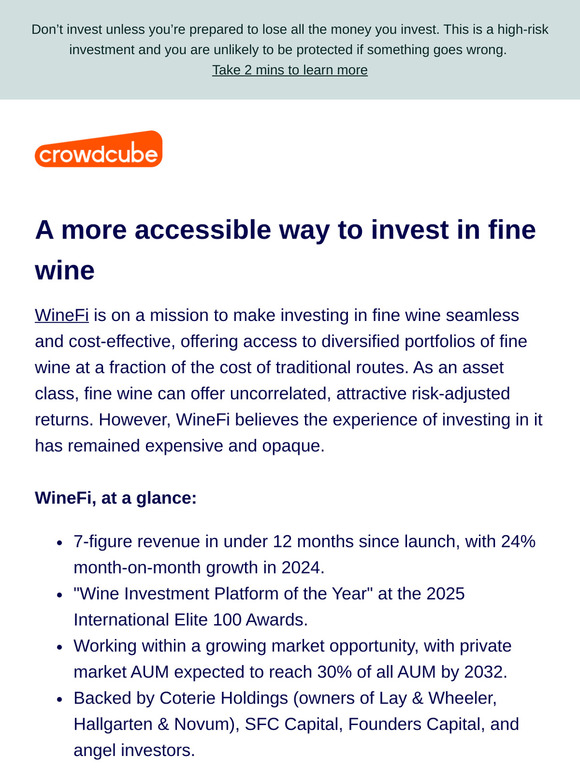 WineFi | Working to make fine wine investment accessible