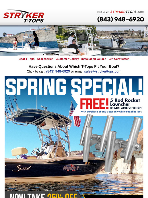 All Boat T-Tops on Sale Now!