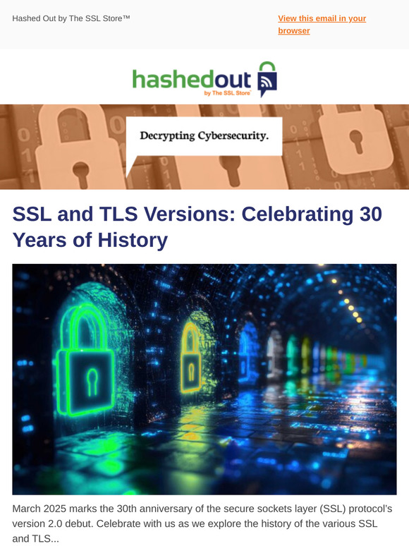 The SSL Store: SSL and TLS Versions: Celebrating 30 Years of History 03 ...