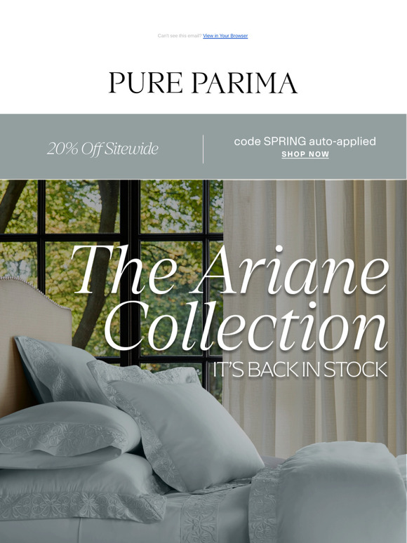 20% Off a Restocked Ariane Collection!