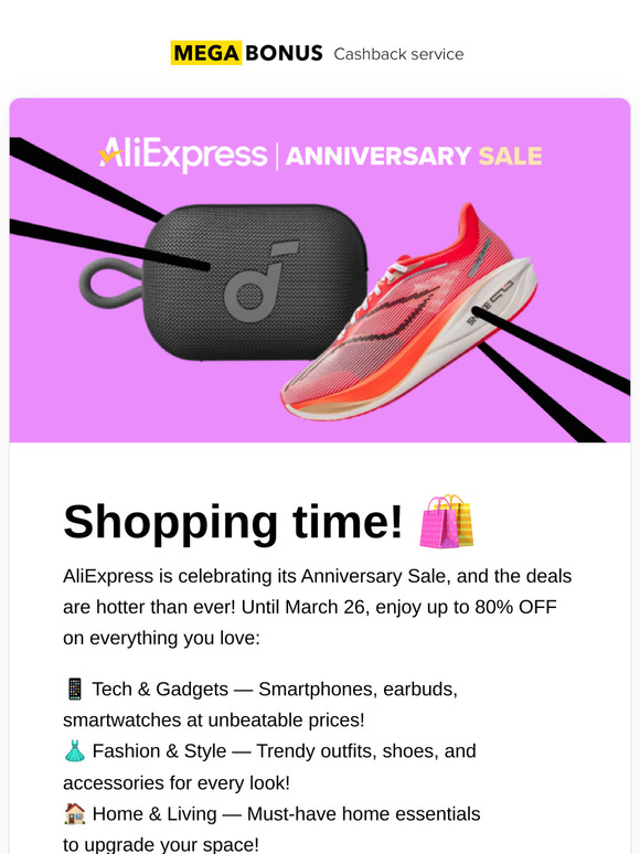 🚀 AliExpress Anniversary Sale – Up to 80% OFF!