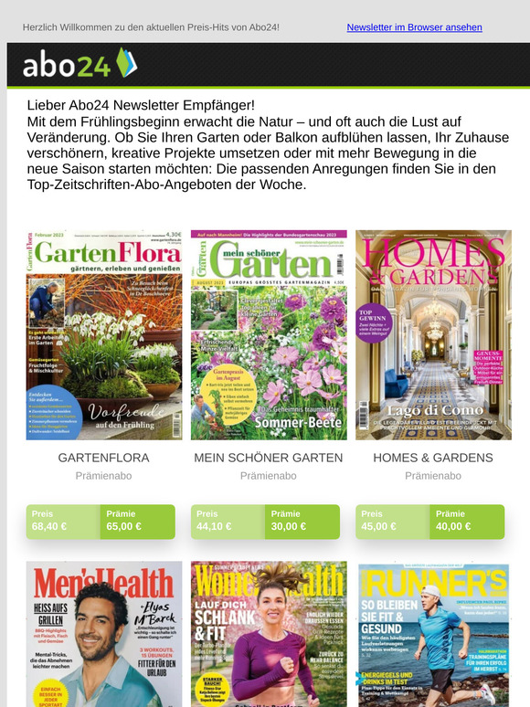 Zeitschriften-Abo-Angebote zum Frühlingsanfang🌸