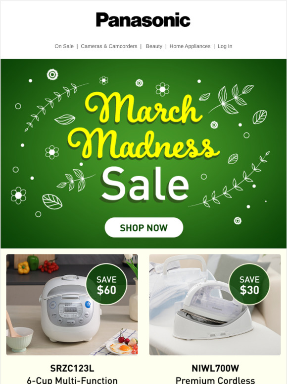 March Madness Savings on Panasonic Favorites!