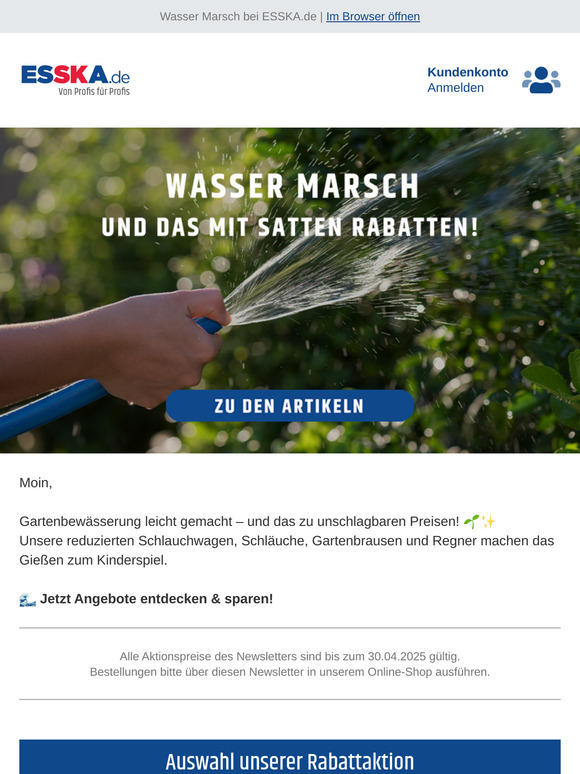 🌊Gartenprofis aufgepasst: Wasser marsch zum Sparpreis