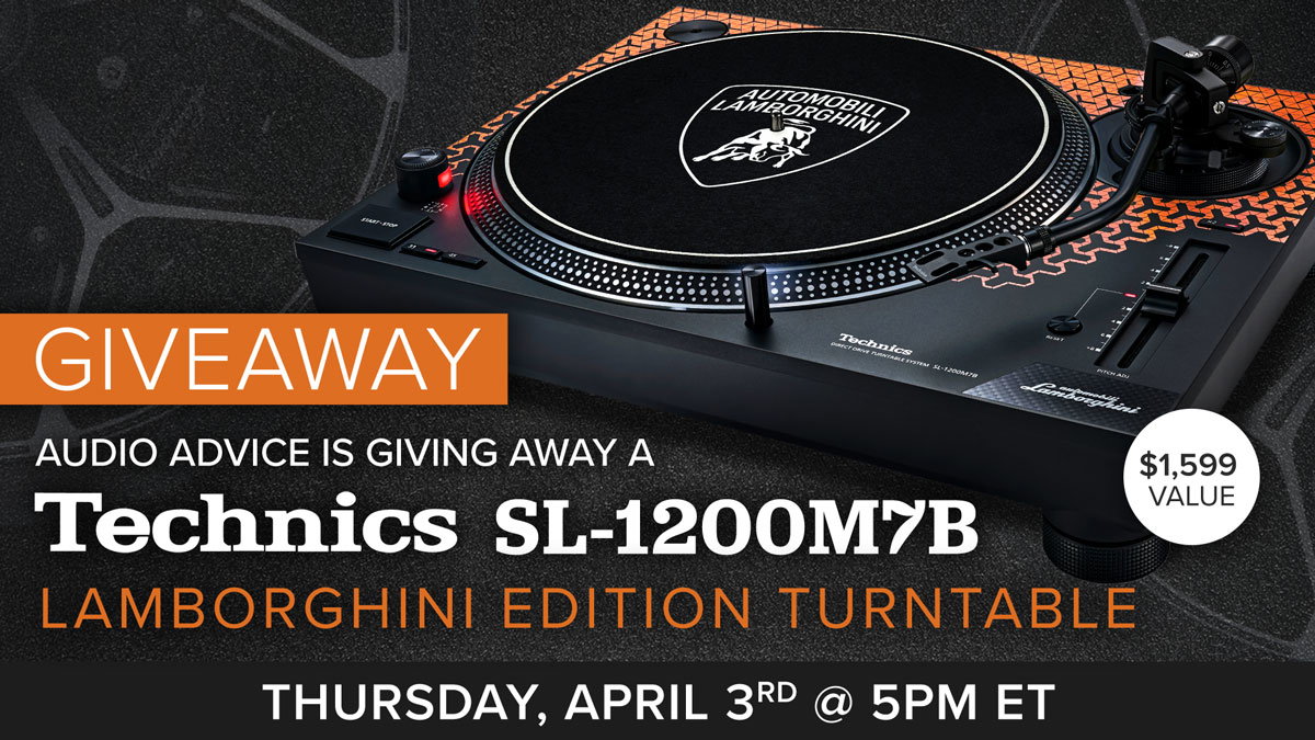 Audio Advice is Giving Away a Technics SL-1200M7B Lamborghini Edition Turntable. Enter to Win!