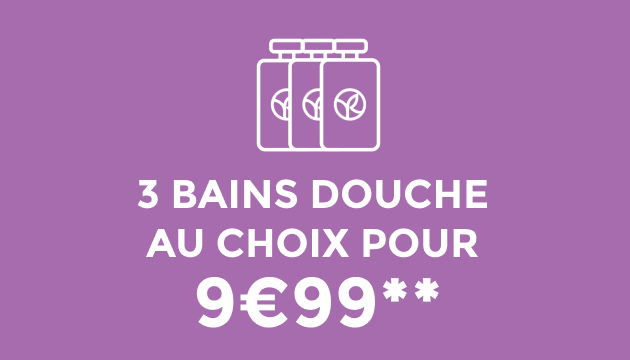 3 Bains Douche au choix pour 9,99€**