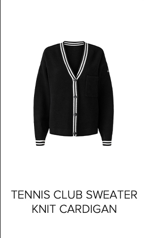 TENNIS CLUB SWEATER KNIT CARDIGAN