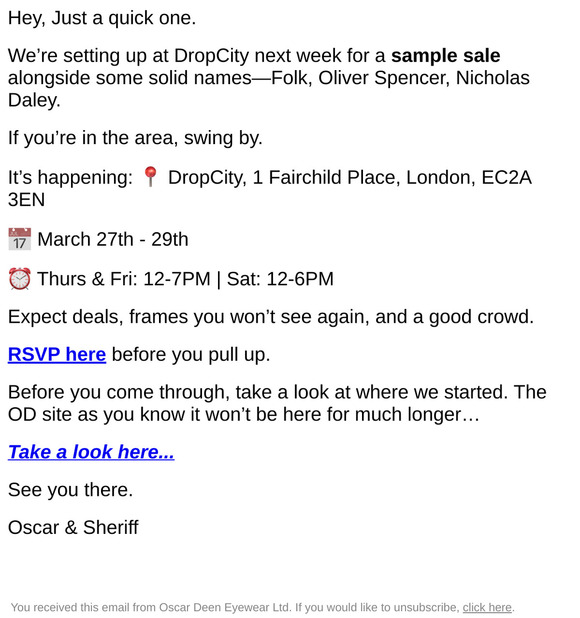 Mark Your Calendar: Sample Sale Ahead! 🚨