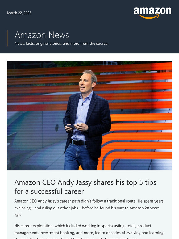 Amazon CEO Andy Jassy on career growth: ‘Don’t be afraid to fail’