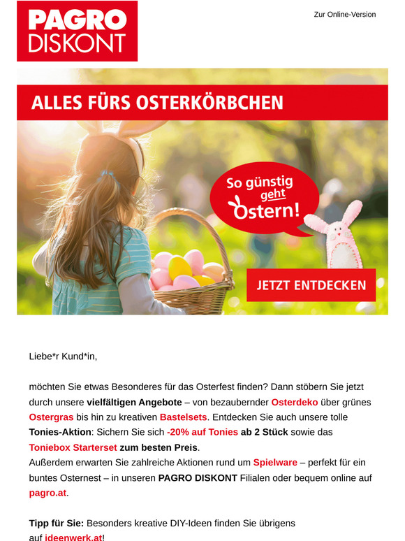 Tolle Angebote fürs Osterkörbchen entdecken! 🐰