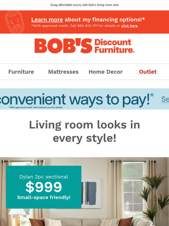 Bob's Discount Furniture: Super living room sets for $999 🤩 | Milled